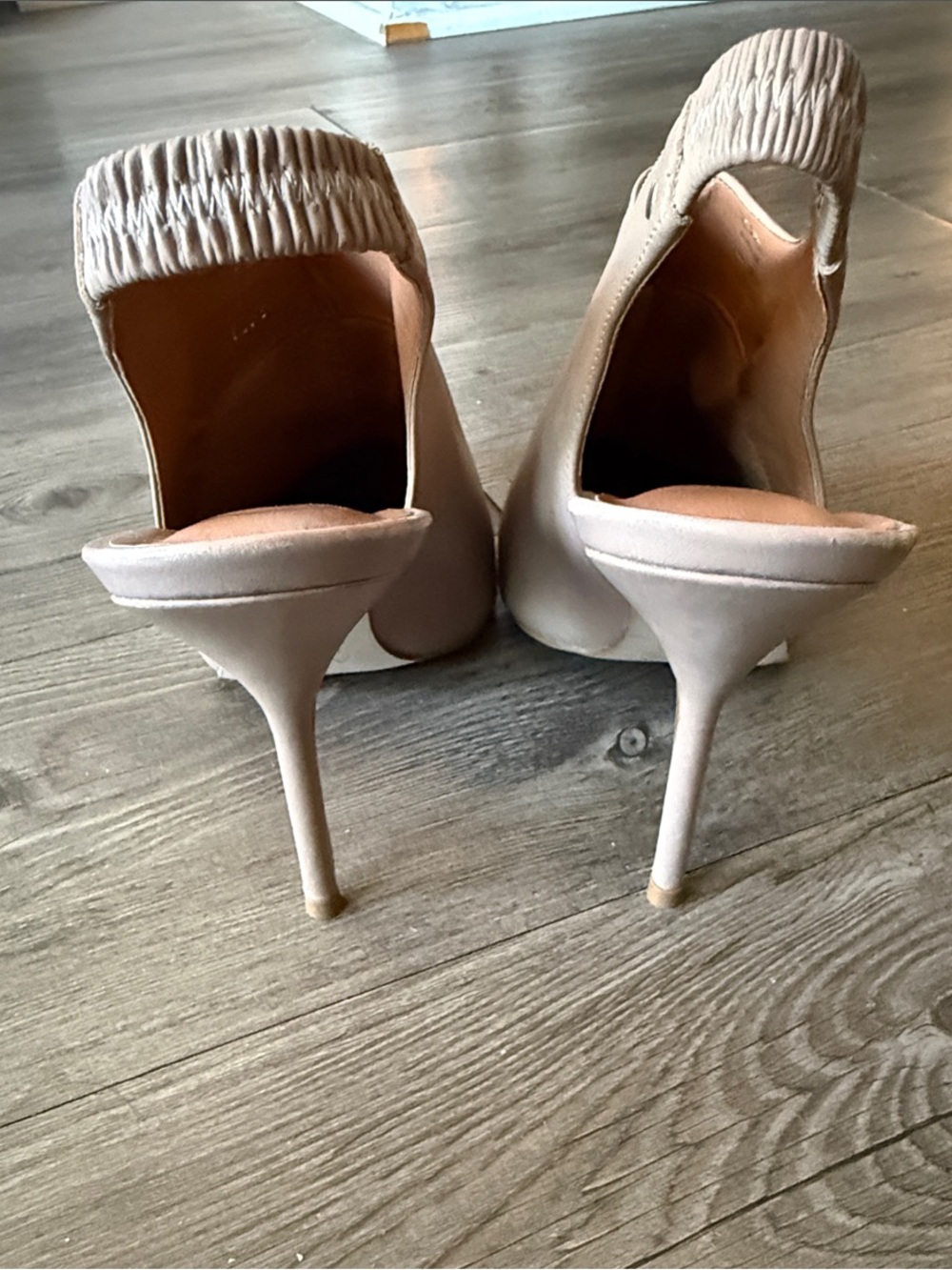 ALDO Taupe Pointed-Toe Slingback Heels - Picture 2 of 6